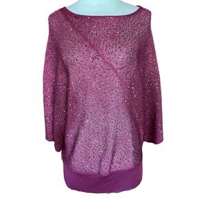 NWOT Glitterscape‎ Sequin Semi-Sheer Sweater